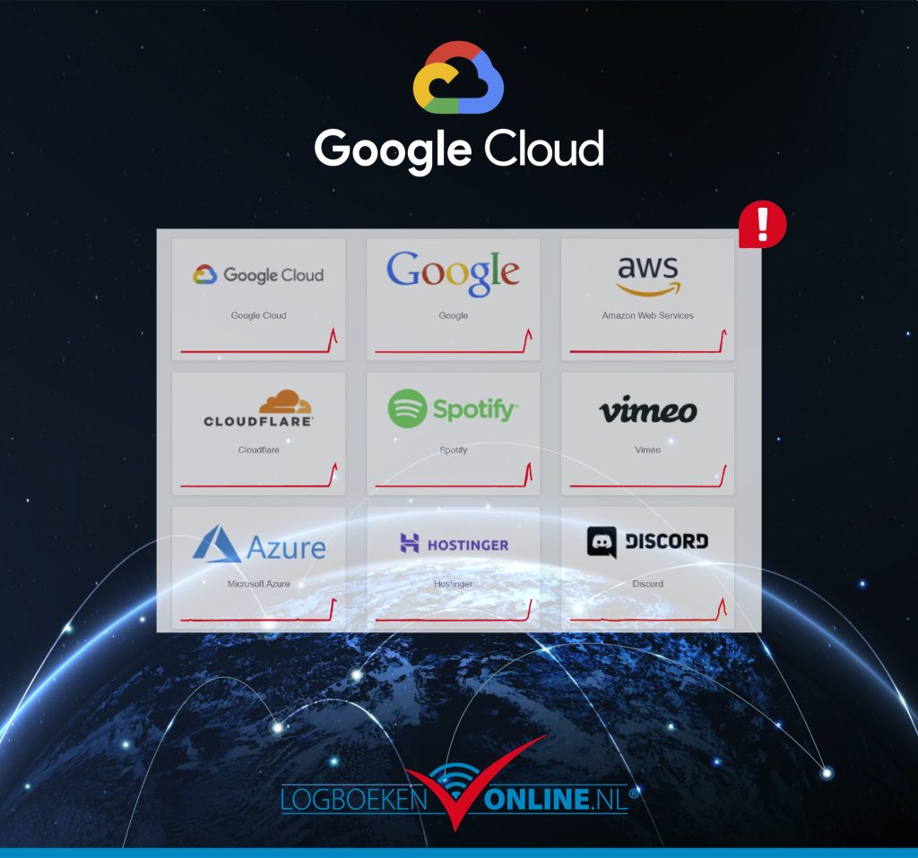 Wereldwijde storingen, behalve bij LogboekenOnline.
