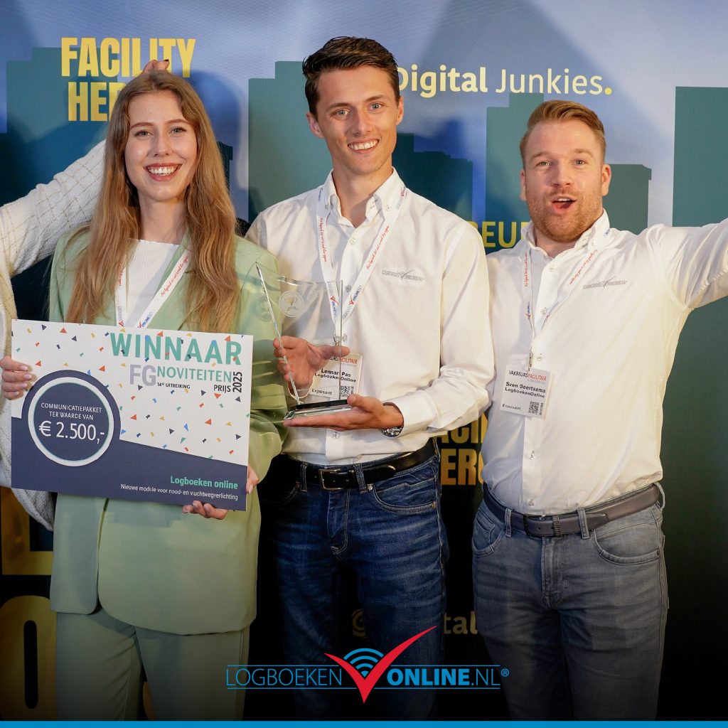 LogboekenOnline winnaar noviteitenprijs 2025 voor failitair management en gebouwbeheer